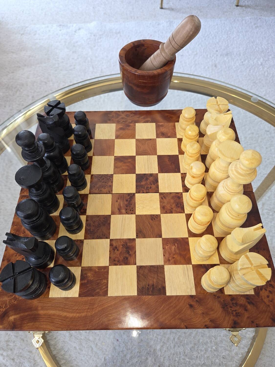 Royal Thuya Chess and Backgammon Game Box 30cm Square