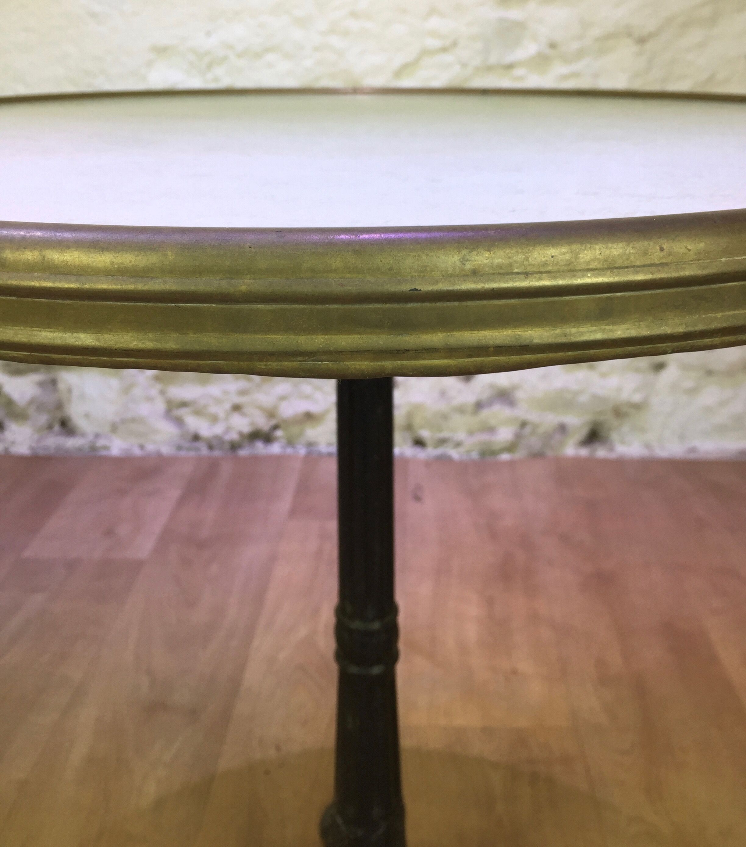 Parisian bistro table cast iron foot