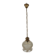 Lustre en verre travaillé et laiton