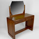 Art deco dressing table in sculpted walnut, france, circa 1930