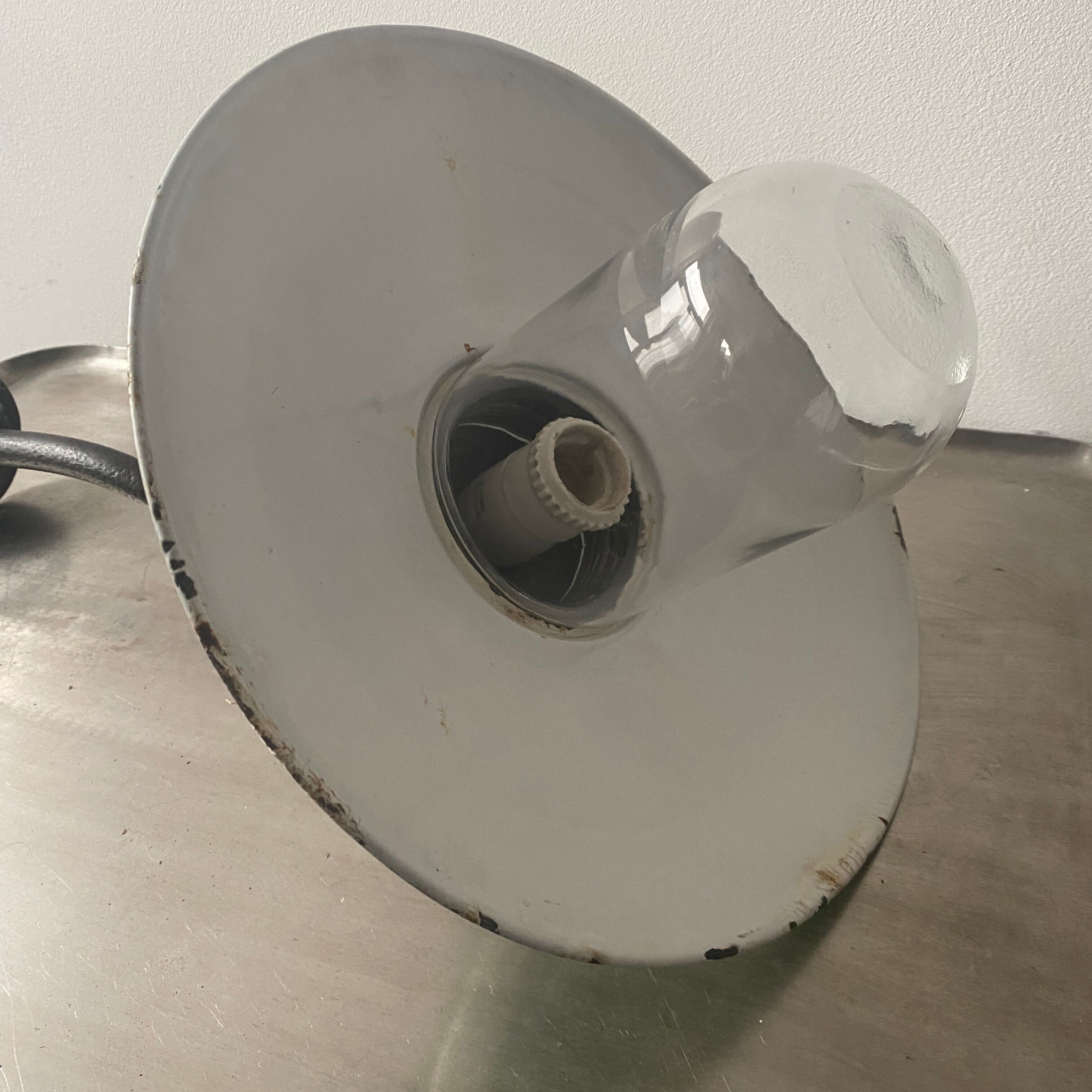 Old industrial gooseneck stem lamp