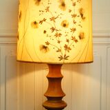 Solid wood "Herbier" lamp 1970