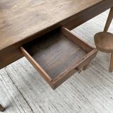 Farmhouse table in oak and walnut 2m