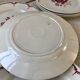 set of 7 flat plates FB Badonviller pinks years 30-40