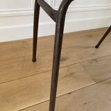 Industrial chair, vintage school chair, wood and metal
