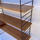 1960s String shelf in teak and metal