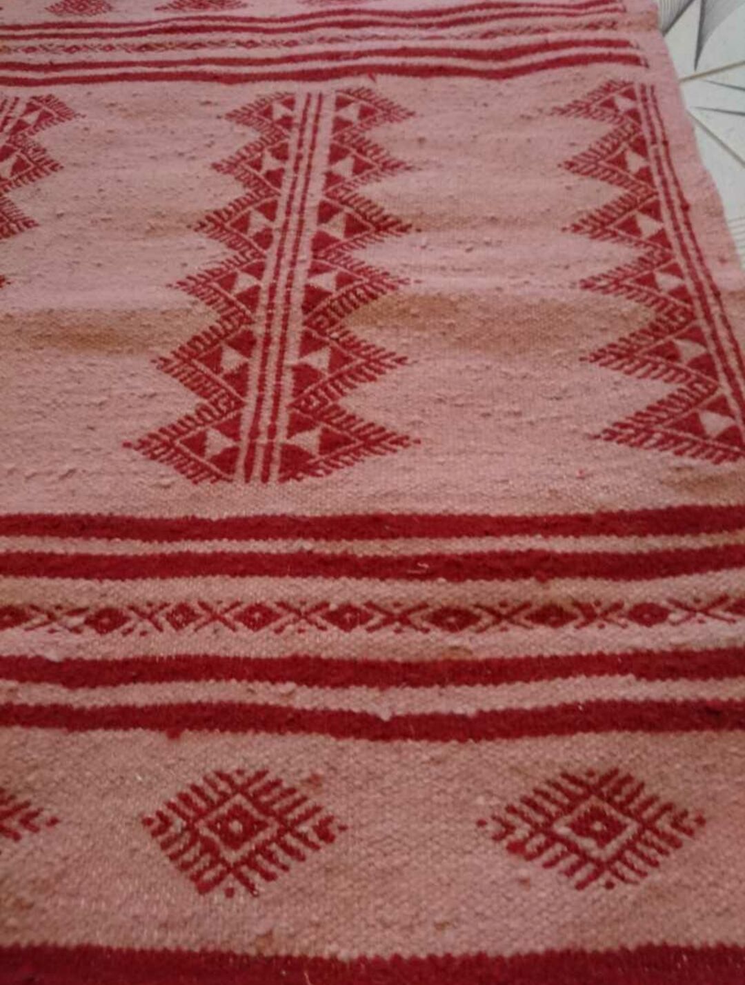Berber carpet pink and Red 110 x 66 cm