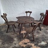 Set of 4 French provincial chairs in the style of Alexandre Noll, 1950s