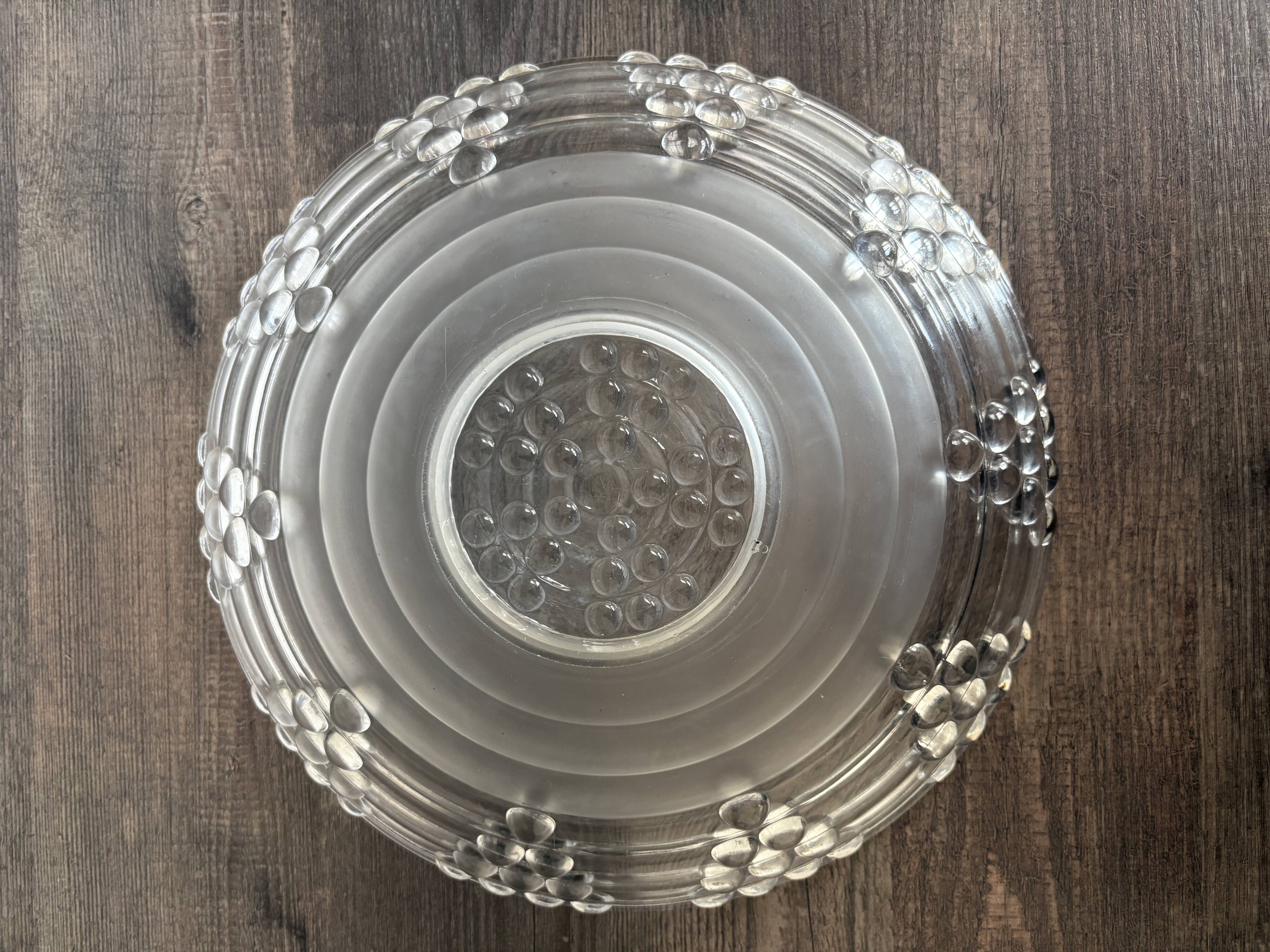 Vintage Art Deco pressed glass plate