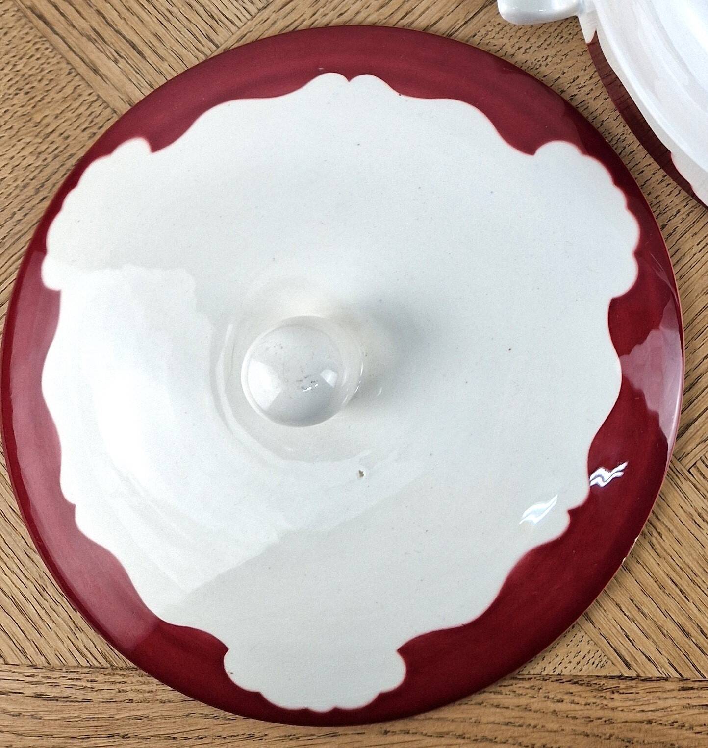 Digoin Sarreguemines soup tureen in earthenware – vintage vegetable dish