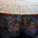 Lot de nappe et 6 serviettes de table vintage