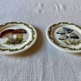 Paire d'assiettes à pain en faïence de Gien "Chanterelle"