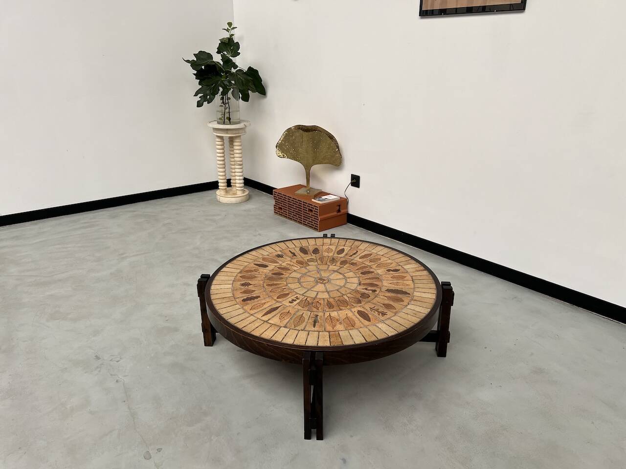 Coffee table "Les Herbiers" by Roger Capron