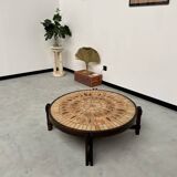 Coffee table "Les Herbiers" by Roger Capron