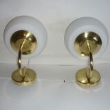 Pair of pull-out wall lamps from the 70s
