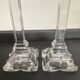 Pair of vintage crystal torch candlesticks from the 70s