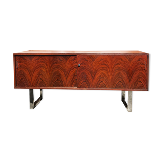 English sideboard from the 1970s, rosewood and chrome