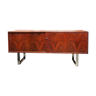 English sideboard from the 1970s, rosewood and chrome