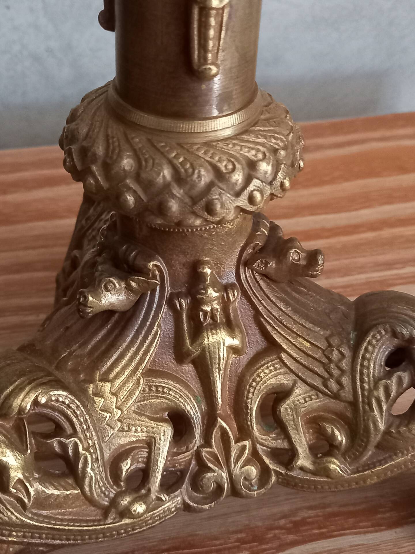 Large bronze chandelier in the Louis XVI style.