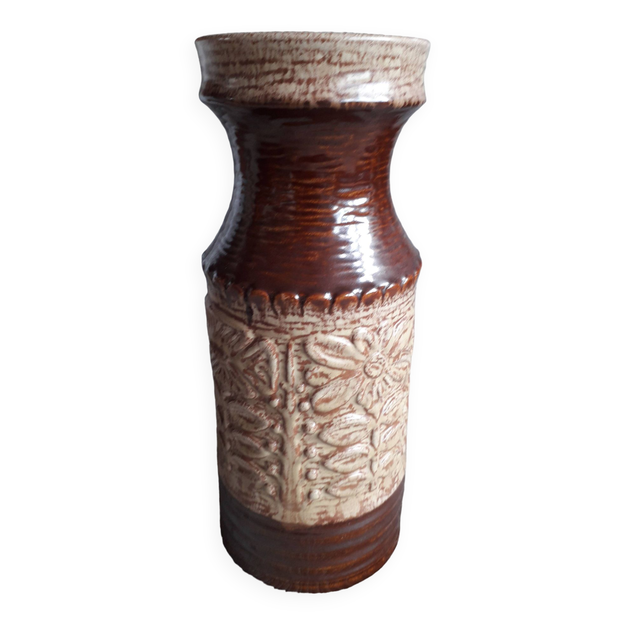 Large vase in Germany with floral decoration