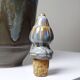 Vintage stoneware bottle with flamed glaze, France 1950-1970.