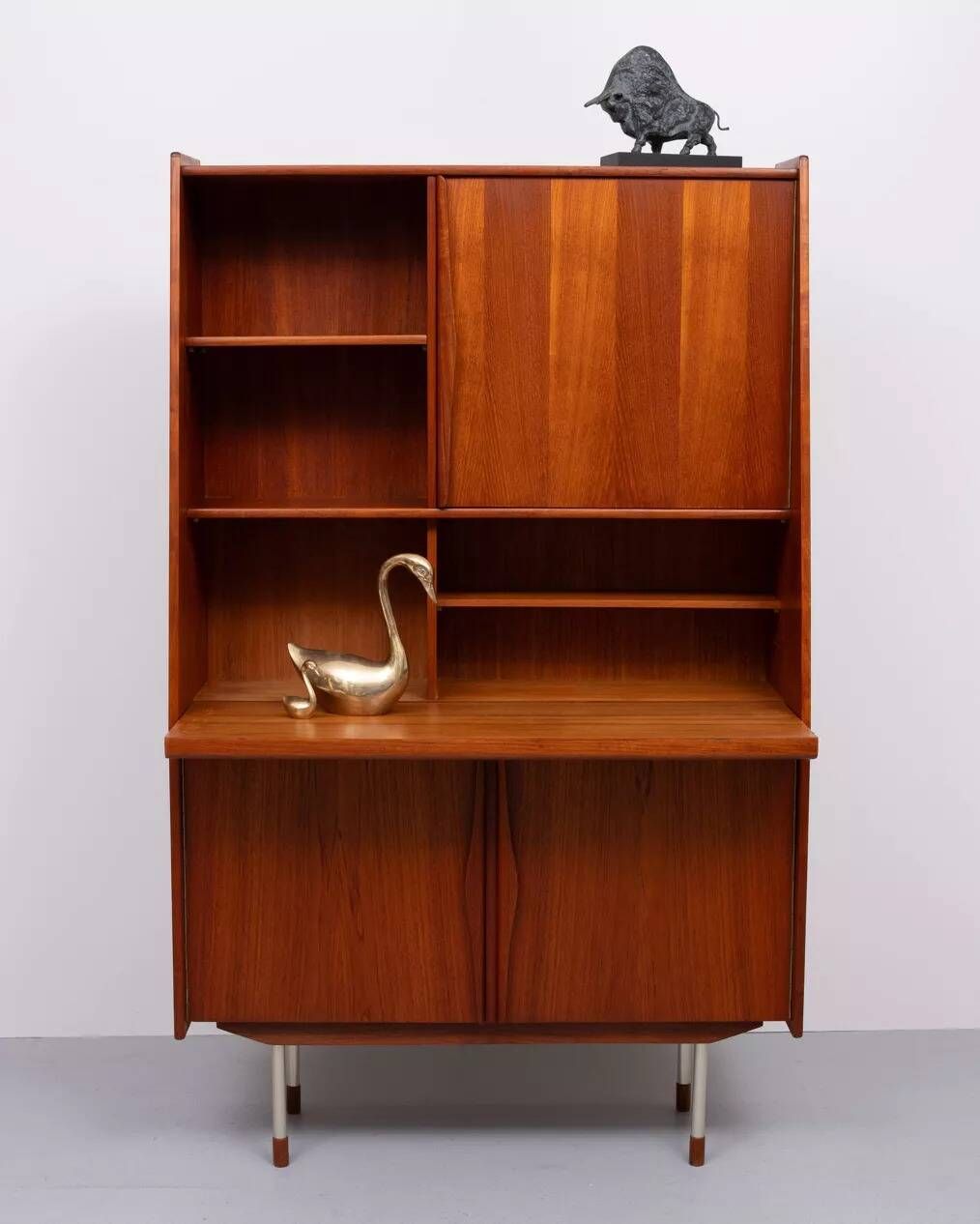 Meuble et bureau/bar en teck danois, par Arne Vodder, années 1960