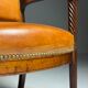 French armchair 19th century leather