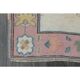 1970s Vintage Turkish Oushak Handmade Wool Cotton Orange Pink Rug  81x270