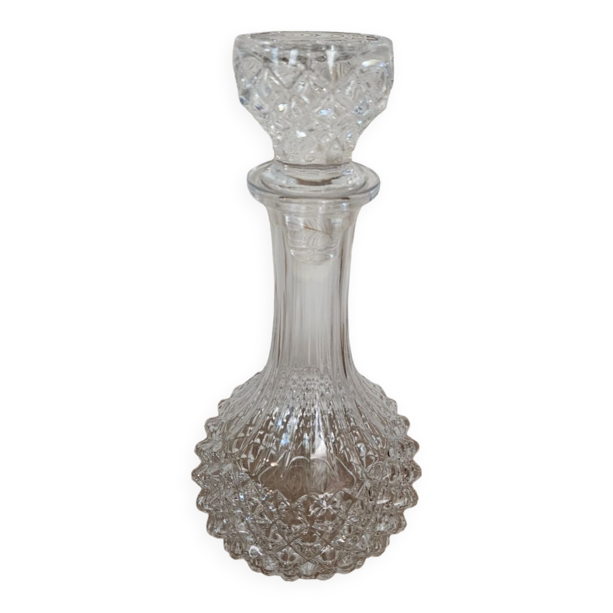 Molded glass carafe