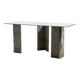 Glass and slate stone console