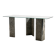 Glass and slate stone console