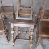 Set of 6 country chairs in solid oak