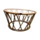 Vintage rattan coffee table year 70