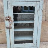 Old Art Deco wall display case in Burmese teak