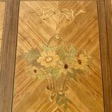 Coiffeuse en marqueterie de fleurs style Louis XV