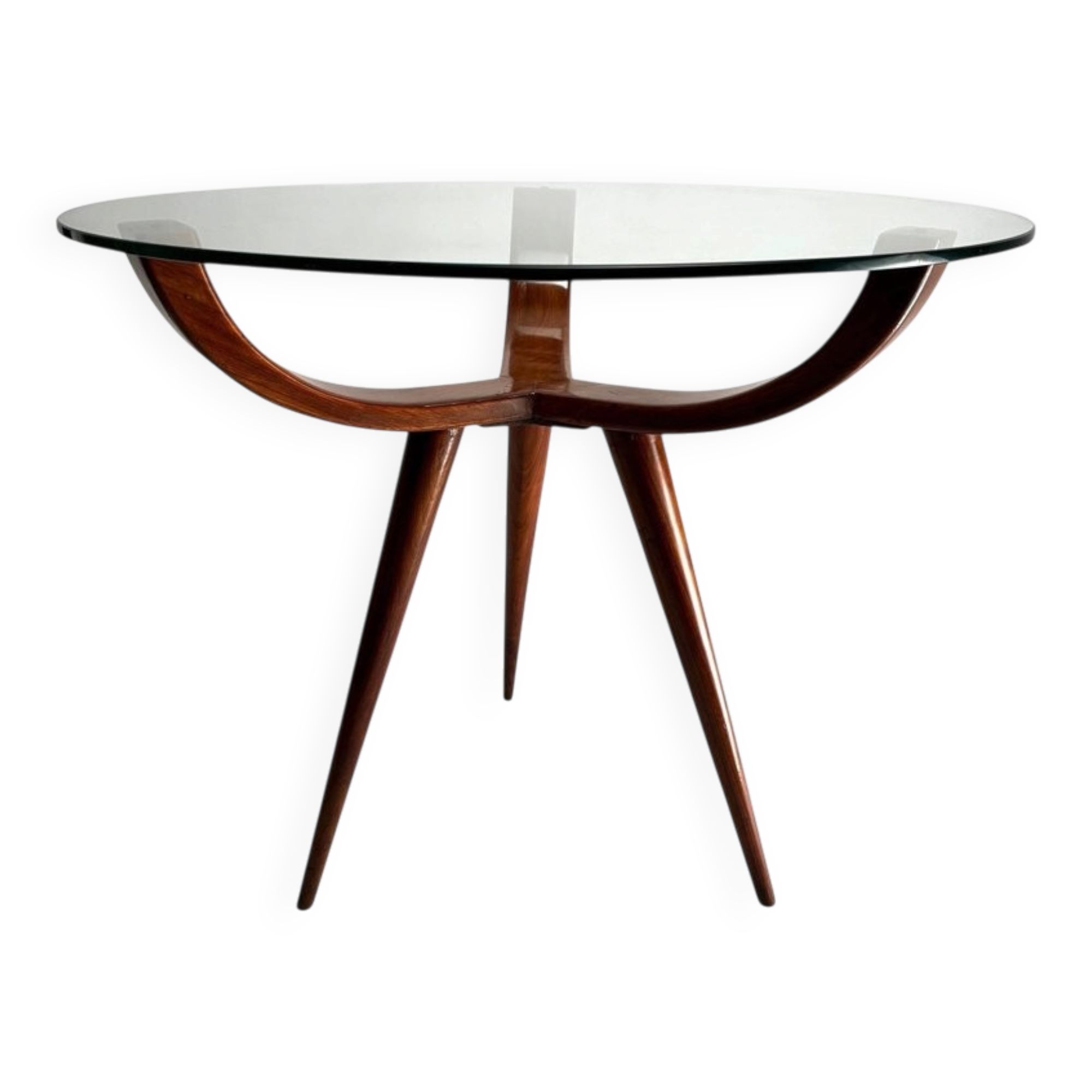 Mid-Century Italian Wooden Coffee Table, Attr. To Melchiorre Bega, Italy, 1950s