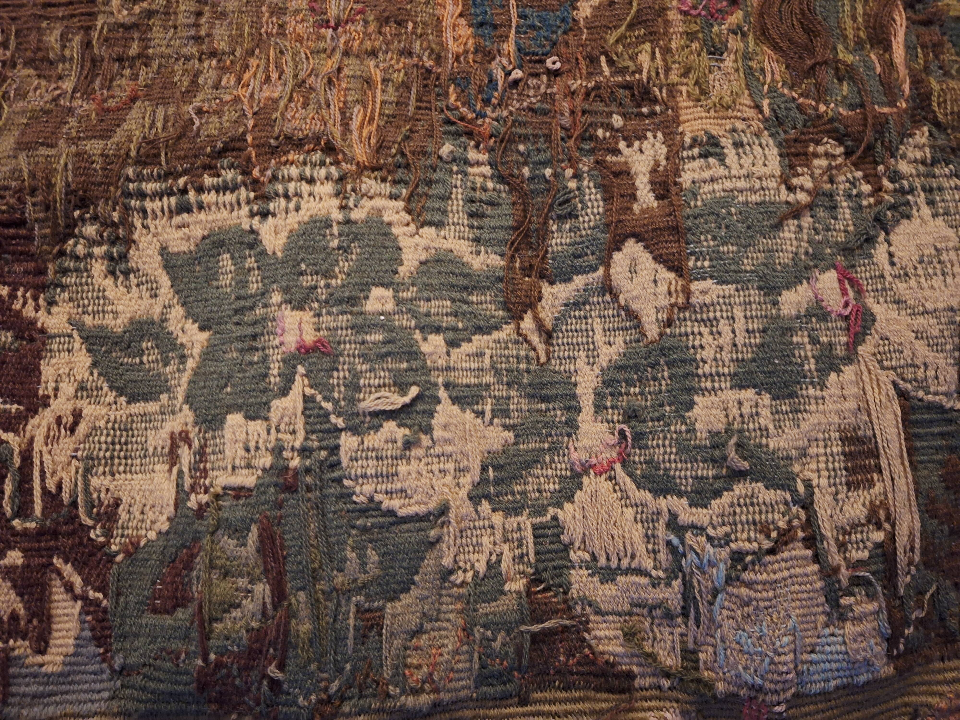 Tapisserie de laine "Verdure Flamande" de la manufacture Robert Four