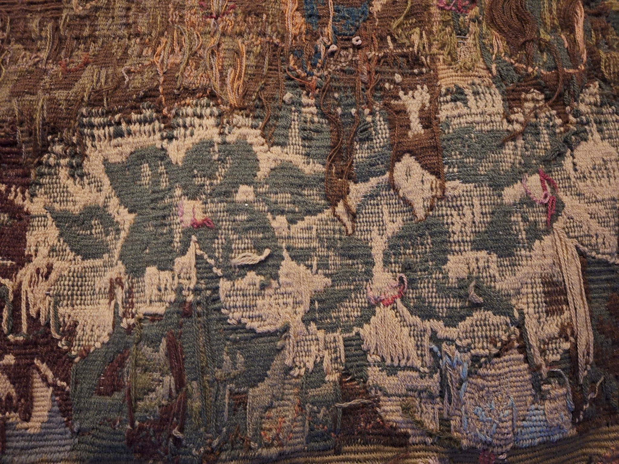 Tapisserie de laine "Verdure Flamande" de la manufacture Robert Four