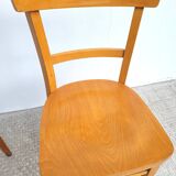 Pair of bistro chairs, one Thonet.