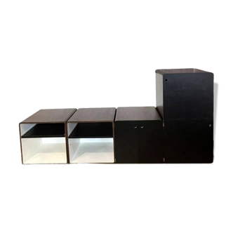 Modular enfilade Space Age vintage 1970s – 4 modules