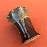 1950s Cornet Vase Vallauris Style Glazed Ceramic