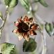 Large flower and leaf chandelier, hand-painted sheet metal, Italy, 1940s