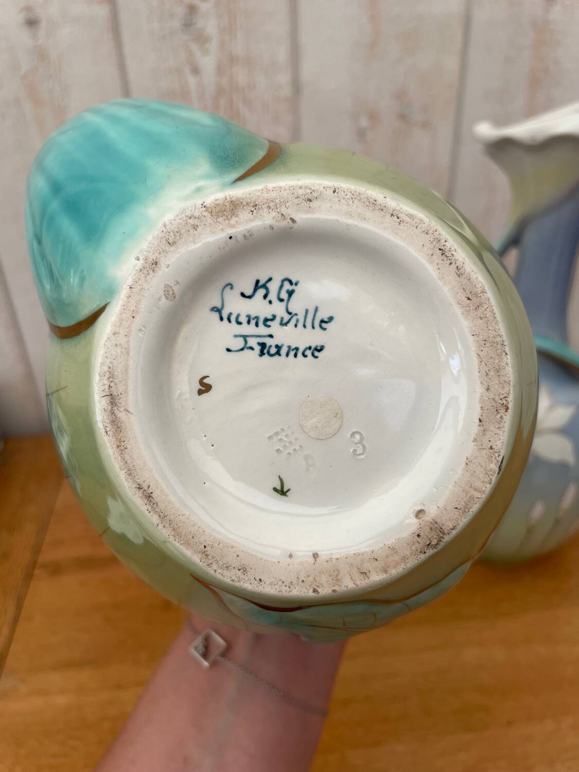 Pair of ceramic jugs from Lunéville