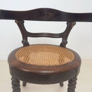 Antique Louis Philippe style chair in wood and caning.