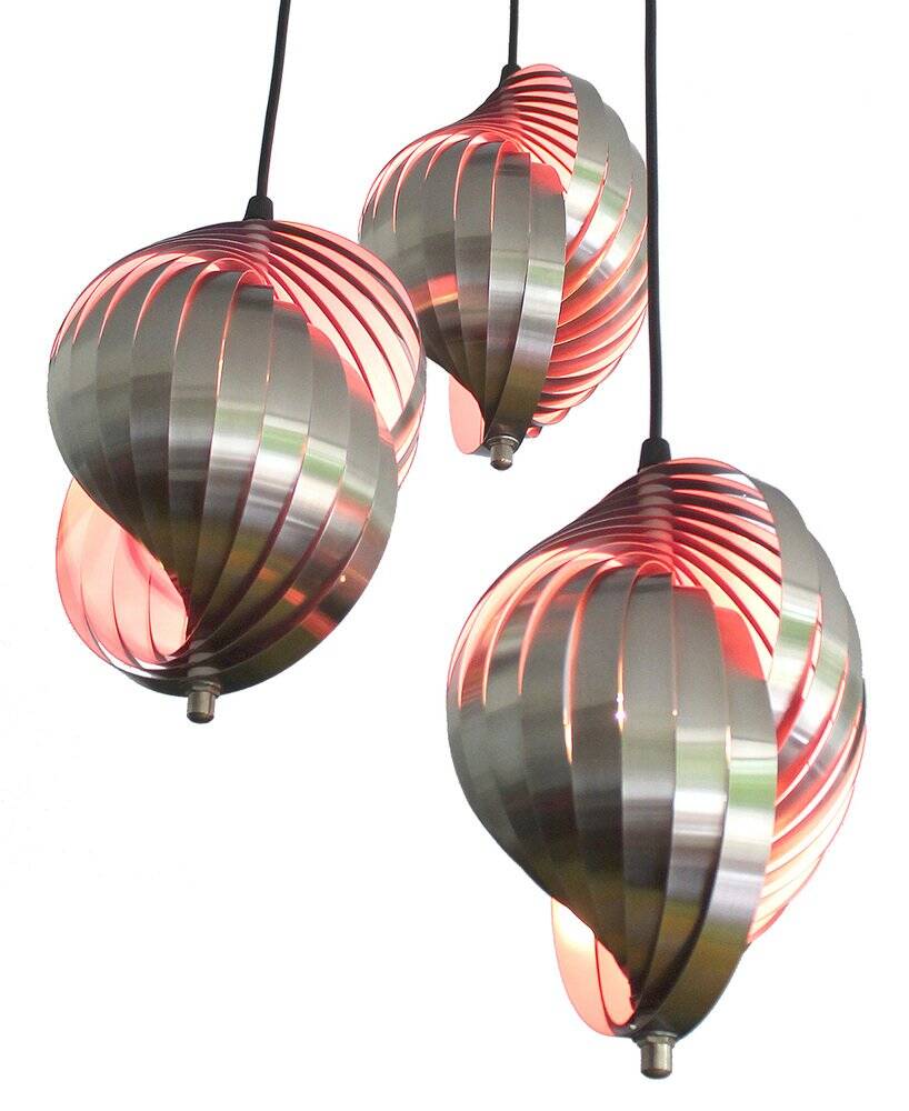 Vintage Space Age pendant light from Lyfa, 1970s