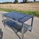 1970s chrome and smoked glass coffee table
