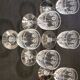 6 old glasses with engraved baccarat crystal wine stems