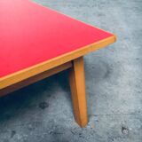 Mid-Century Red Coffee Table, Belgium, 1950s