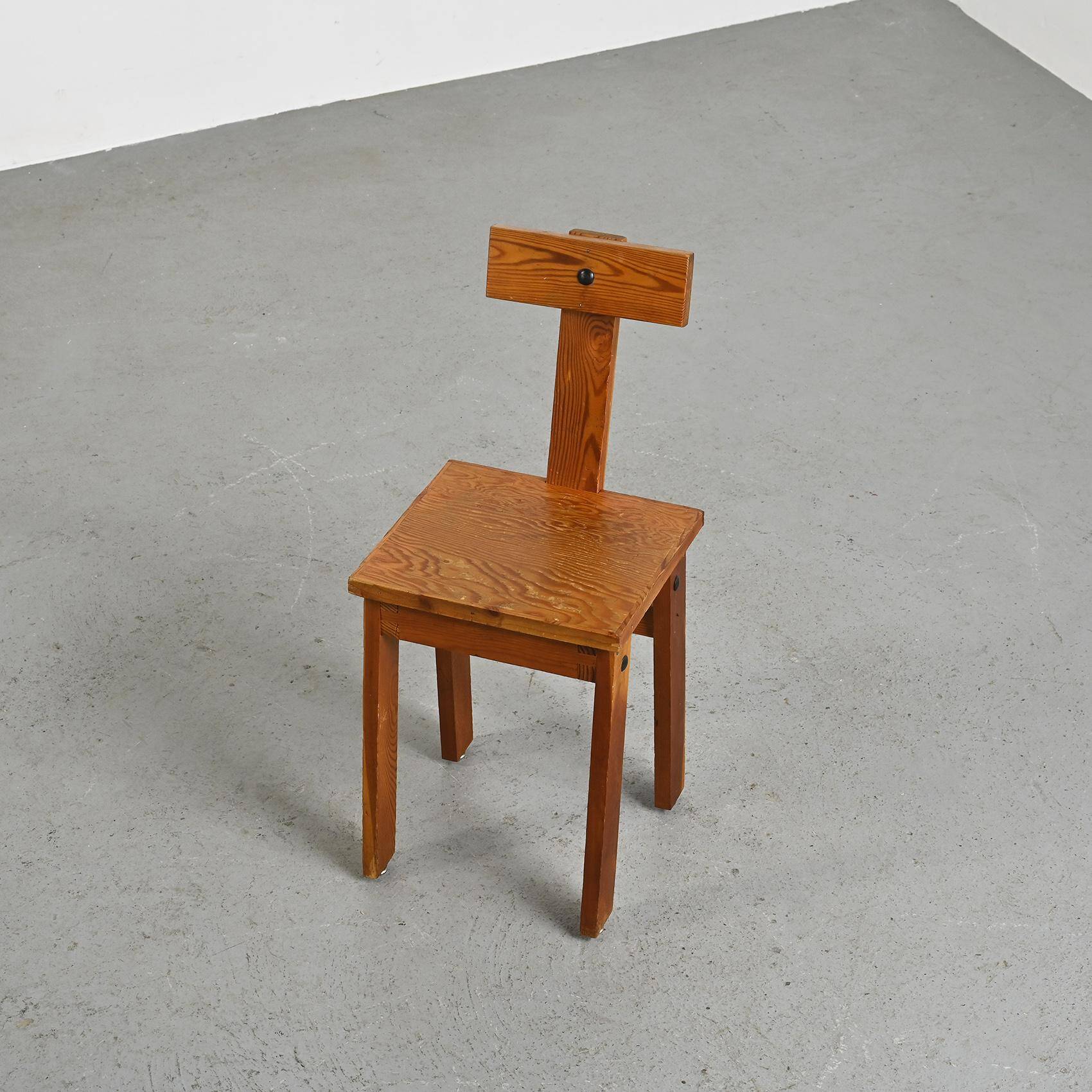 Set of four mountain chairs, La Plagne circa 1970