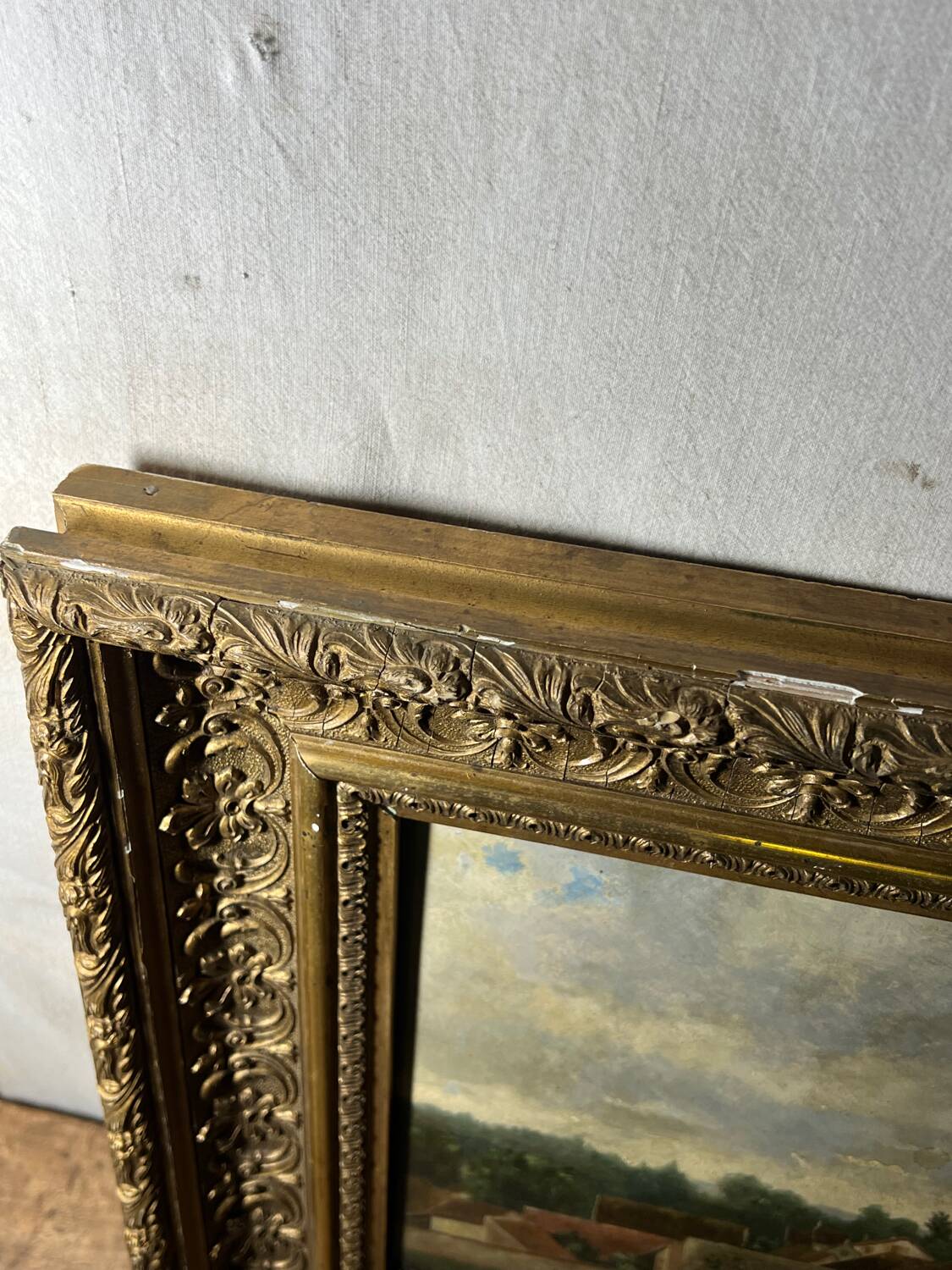 Huile sur bois XIX ème